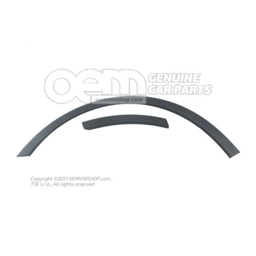 1 sada krytov na hranu nárazníka čierna Škoda Fabia 3V