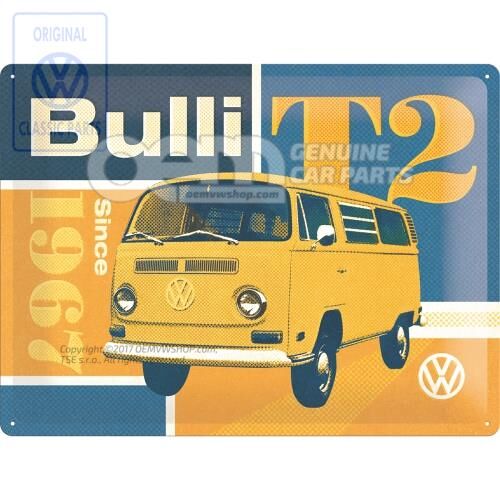 Plechová kovová značka T2 Bus 1967