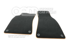 1 sada podložiek pod nohy duša (čierna) / koňaková hnedá