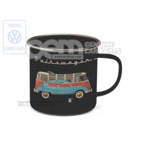 Smaltovaný pohár na kávu