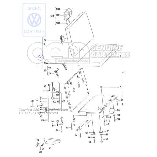 Polstr. operadla s poťahom