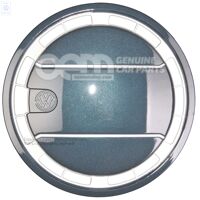 Ozdobné kryty kolies kovové kráľovské modré / alpské biele Volkswagen Polo Hatchback 86C