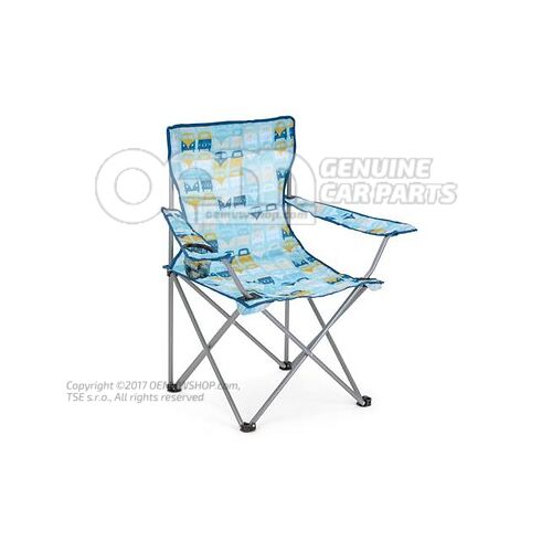 3B1069635 Camping chair, T1 design, foldable, load capacity up to 100 kg, Light Blue, Licensed Collection