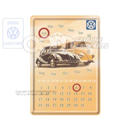 Cínová pohľadnica a kalendár