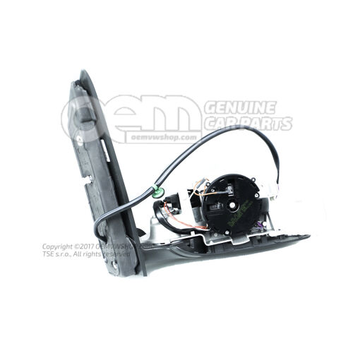 Kryt vonkajšieho zrkadla saténový čierny