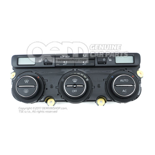 Zobrazov. a ovládacia jedn. s riad. jedn. pre elektronicky regulovanú klimatizáciu saténovo čierna/hliníková