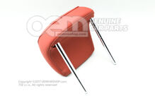 Opierka hlavy s poťahom (koža), nastaviteľná červená magma / žula šedá (1)