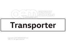 7E0071801A Vehicle number plate sign, Transporter number plate type designation