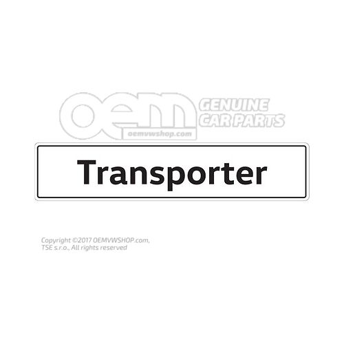 7E0071801A Vehicle number plate sign, Transporter number plate type designation