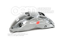 Audi RSQ8 strieborný strmeň bez brzdových doštičiek pre vozidlá s keramickými brzdovými doštičkami rozmer 440x40mm ľavý