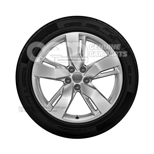 Hliníkový ráfik so striebornou diamantovou zimnou pneumatikou Audi Q5 80