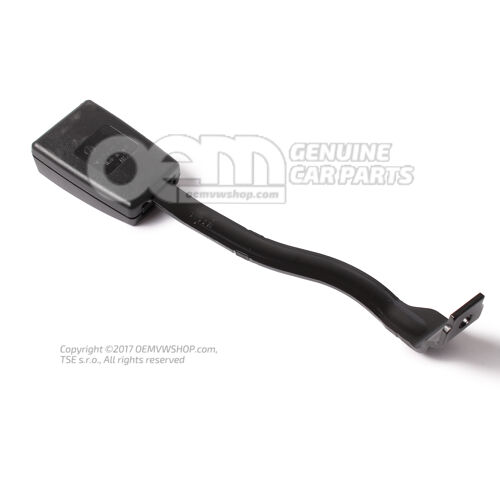 Západka na opasok saténová čierna / červená