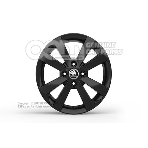 Hliníkový ráfik čierna metalíza Škoda Citigo 1S