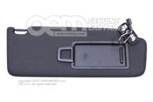 Slnečná clona so zrkadlom a krytom čierna (2)