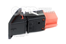 Núdzový spínač osvetlenia saténový čierny / ohňovo červený (1)