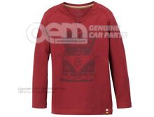 7E9084152C 645 Children's clothing, 140/146, bordeaux, Henley shirt, Heritage Collection