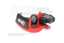 4M8615404 QC8 Audi RS6/RS7/RSQ8 červená Puzdro brzdového strmeňa so servomotorom, plnené a prepláchnuté bez brzdových doštičiek pre vozidlá s keramickými brzdovými doštičkami rozmer 370x30 mm zadné pravé (3)