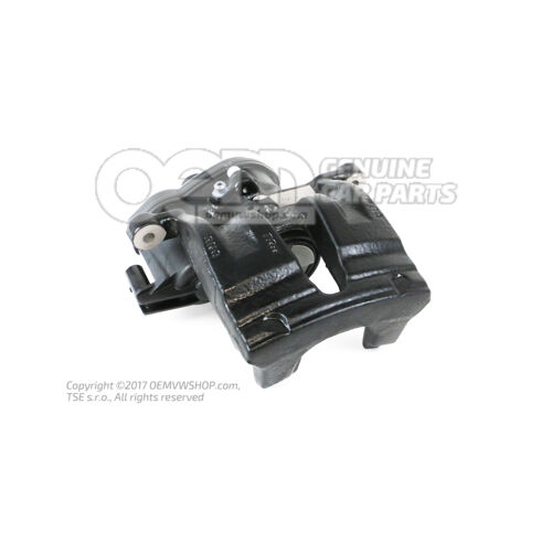 4M0615404F QB7 Audi e-tron/Q7/Q8/Q8 e-tron čierna Puzdro brzdového strmeňa so servomotorom, plnené a prepláchnuté bez brzdových doštičiek rozmer 350x28mm zadné pravé