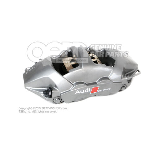 Audi e-tron GT sivý strmeň bez brzdových doštičiek pre keramické brzdy rozmer 410x32mm zadný ľavý 4J3615423G