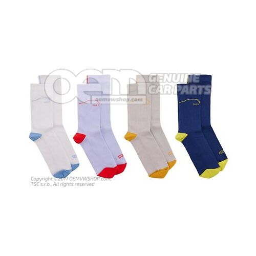 5HG084361B Sock, 39-42, 2003-2019, 4 pairs, Golf Collection