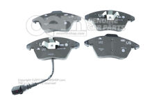 1 súprava brzd. obložení s indikáciou opotreb. pre kotúč. brzdu
