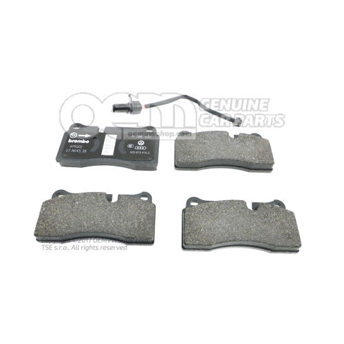 1 súprava brzd. obložení s indikáciou opotreb. pre kotúč. brzdu 4S0698451AC