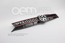 Maska chladiča chrómová/červená/čierna (2)