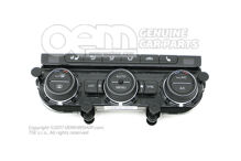 Zobrazov. a ovládacia jedn. s riad. jedn. pre elektronicky regulovanú klimatizáciu saténovo čierna/hliníková