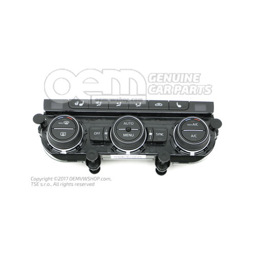 Zobrazov. a ovládacia jedn. s riad. jedn. pre elektronicky regulovanú klimatizáciu saténovo čierna/hliníková