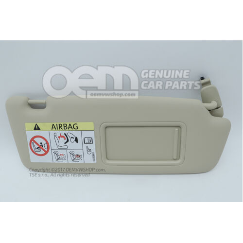 Slnečná clona so zrkadlom a krytom pašmína béžová