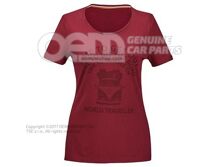 7E9084210B 645 T-shirt, M, ladies’, bordeaux, T1 print, Heritage Collection