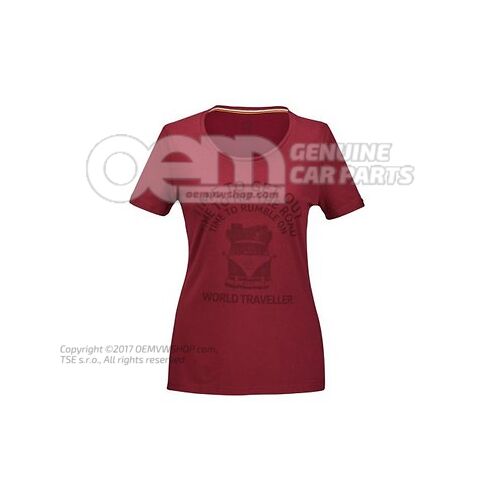 7E9084210B 645 T-shirt, M, ladies’, bordeaux, T1 print, Heritage Collection