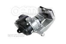 4M8615404A 1VN Audi RS6/RS7/RSQ8 sivá Puzdro brzdového strmeňa so servomotorom, plnené a prepláchnuté bez brzdových doštičiek pre vozidlá s keramickými brzdovými doštičkami rozmer 370x30 mm zadné pravé (1)