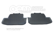 1 sada podložiek pod nohy (gumová) čierna