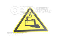 Výstražný štítok „Varovanie: nebezpečenstvo z batérií“ VAS 6786 (1)