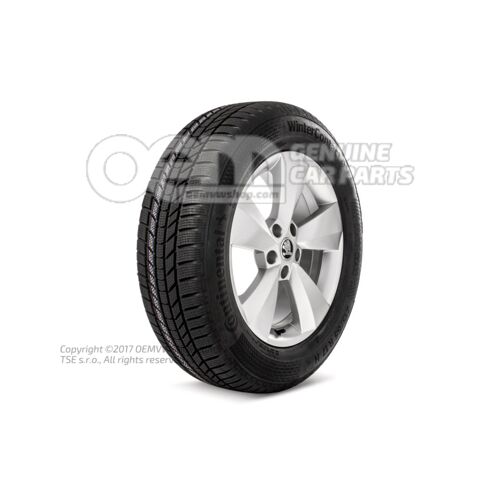 Kompletné zimné koleso 17" hliníkový ráfik vhodné pre snehové reťaze Diamond silver 565073627A 8Z8