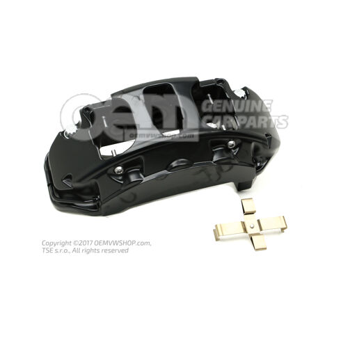 4H0615108E Audi A8/S8 quattro čierny Brzdový strmeň bez brzdových doštičiek 400x38mm predný pravý
