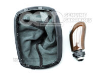 Hlavica radiacej páky (drevená) s kufrom pre radiacu páku (koža) vavona / onyx Škoda Superb 3U (1)