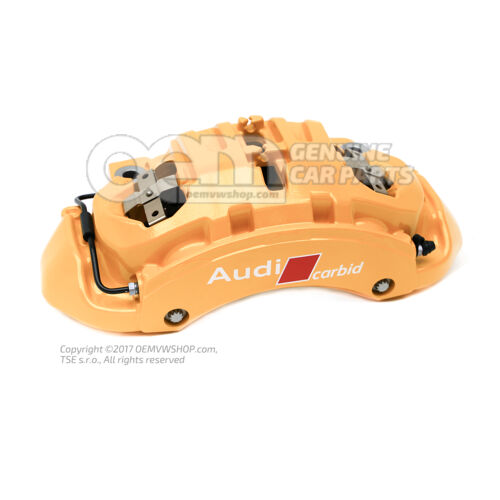 4J3615123C Audi e-tron GT žltý strmeň bez brzdových doštičiek, rozmer 410x38mm, predný ľavý 4J3615123AB