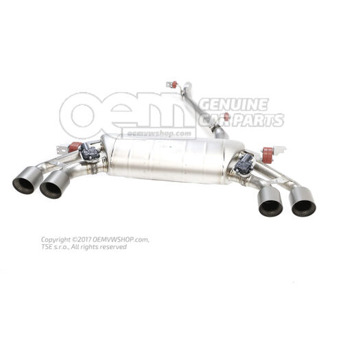 Golf MK8 AKRAPOVIC titánový zadný tlmič výfuku / tlmič 5H6253181AG
