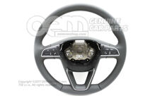 Multivládací (kožený) volant čierny / chróm