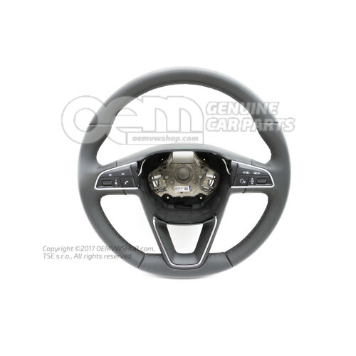 Multivládací (kožený) volant čierny / chróm