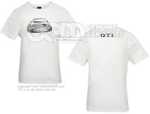 3A9084200B BL9 T-shirt, M, unisex, "GTI Skribble", White, GTI Collection