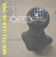 Hlavica rýchlost. páky (koža) s obkladom rých. páky (koža) off-black