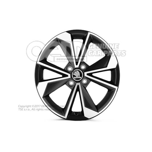 Hliníkový ráfik čierna metalíza Škoda Citigo 1S