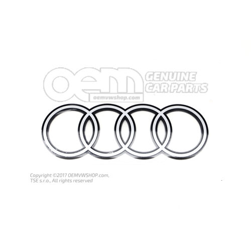 Emblém AUDI polárna biela 85E853742  90A