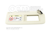 Slnečná clona so zrkadlom a krytom atlas béžová (1)