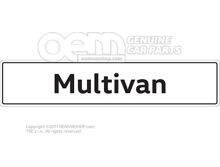 7E5071801A Vehicle number plate sign, Multivan number plate type designation