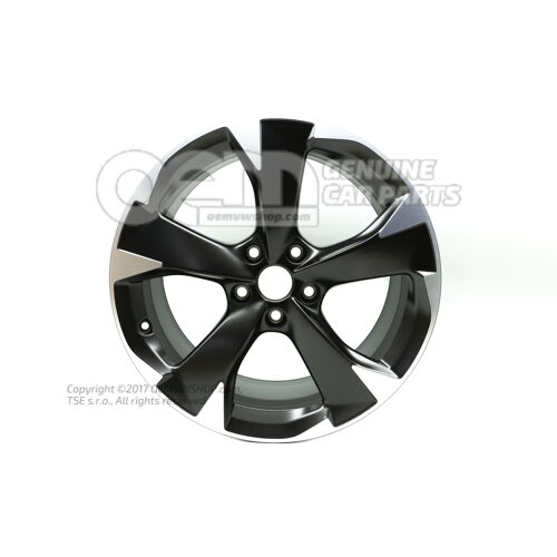 Hliníkový ráfik Matná čierna/strieborná 5FA601025H 1OV