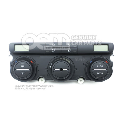 Zobrazov. a ovládacia jedn. s riad. jedn. pre elektronicky regulovanú klimatizáciu čierna